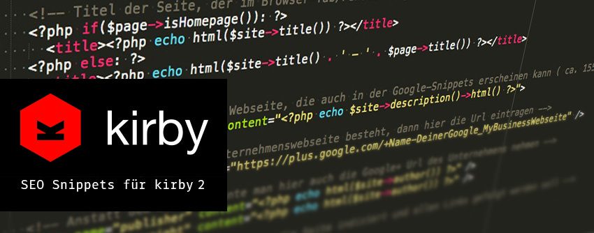 Kirby 2 CMS SEO Snippet für html head + breadcrumb mit Schema.org Auszeichnung